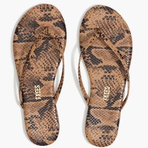 TKEES Snakeskin Flip Flop Sandals